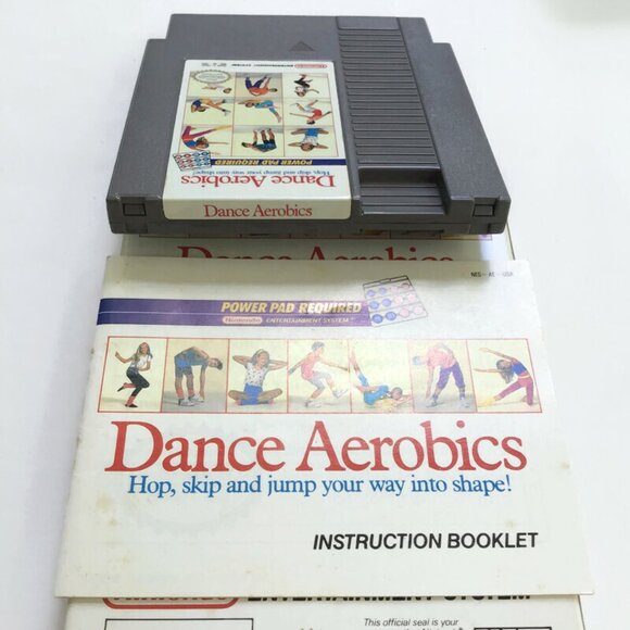 Nintendo NES Power Pad & Dance Aerobics Floor Mat Game Cartridge Vintage 1988 - Picture 4 of 16